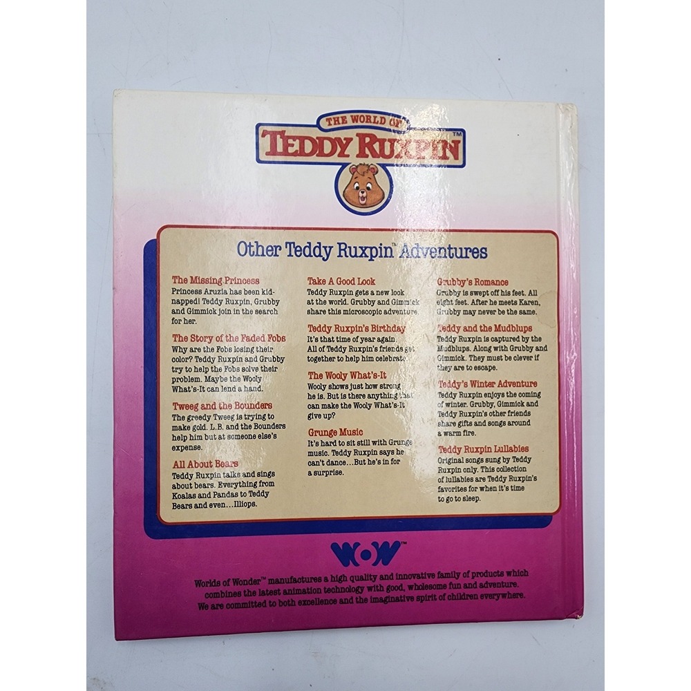 Vintage Teddy Ruxpin Book Lot of 4 Worlds of Wonder Hardcover 1985 Retro Grundo - Picture 3 of 14